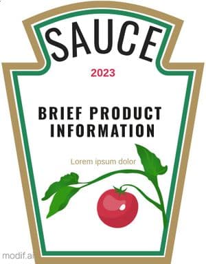 Sauce Bottle Label Template