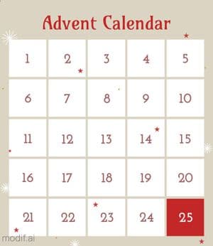 25 Days Advent Calendar