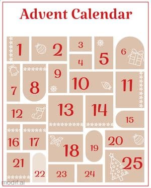Advent calendar In a Frame