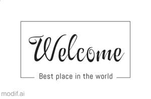 Door Mat With Text Welcome