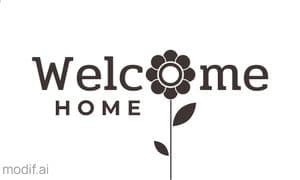 Doormat With Flower And Text